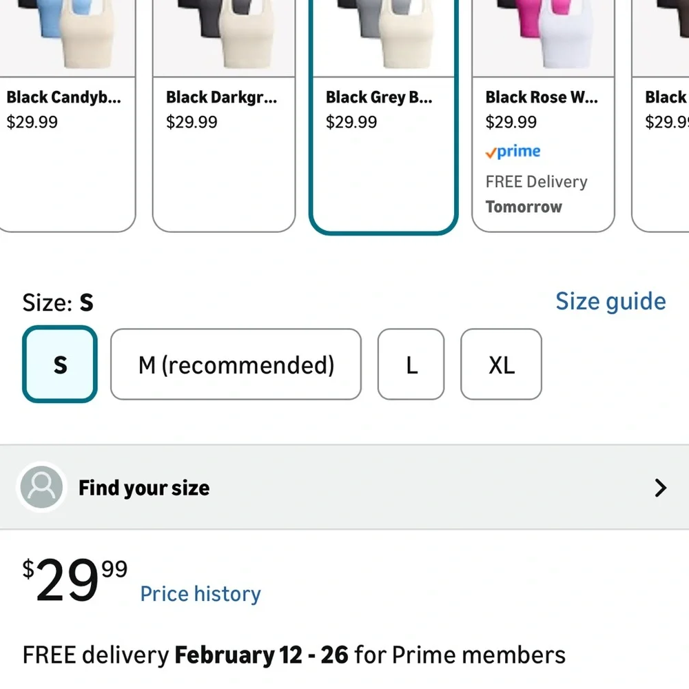 Amazon Ribbed Tank Top Set - Black & Gray - Picture 2 of 6